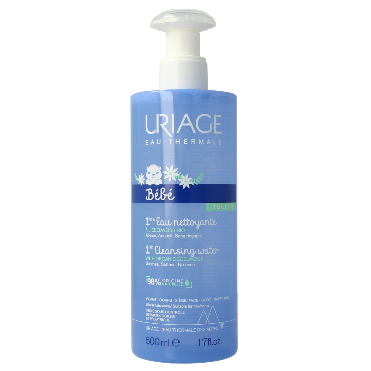 Uriage Bebe 1ere eau nettoyante fp 500.00 Milliliter