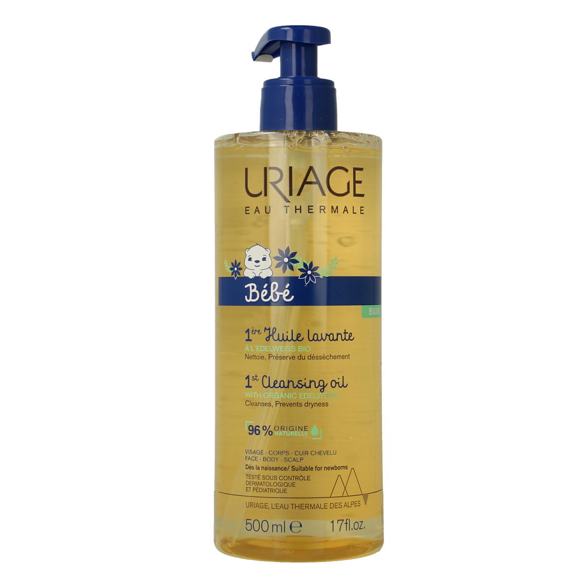 Uriage Bebe 1ere huile lavante fp 500.00 Milliliter