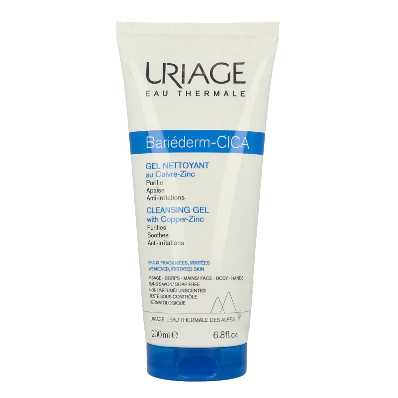 Uriage Bariederm cleansing cica gel irritated skin 200 Milliliter