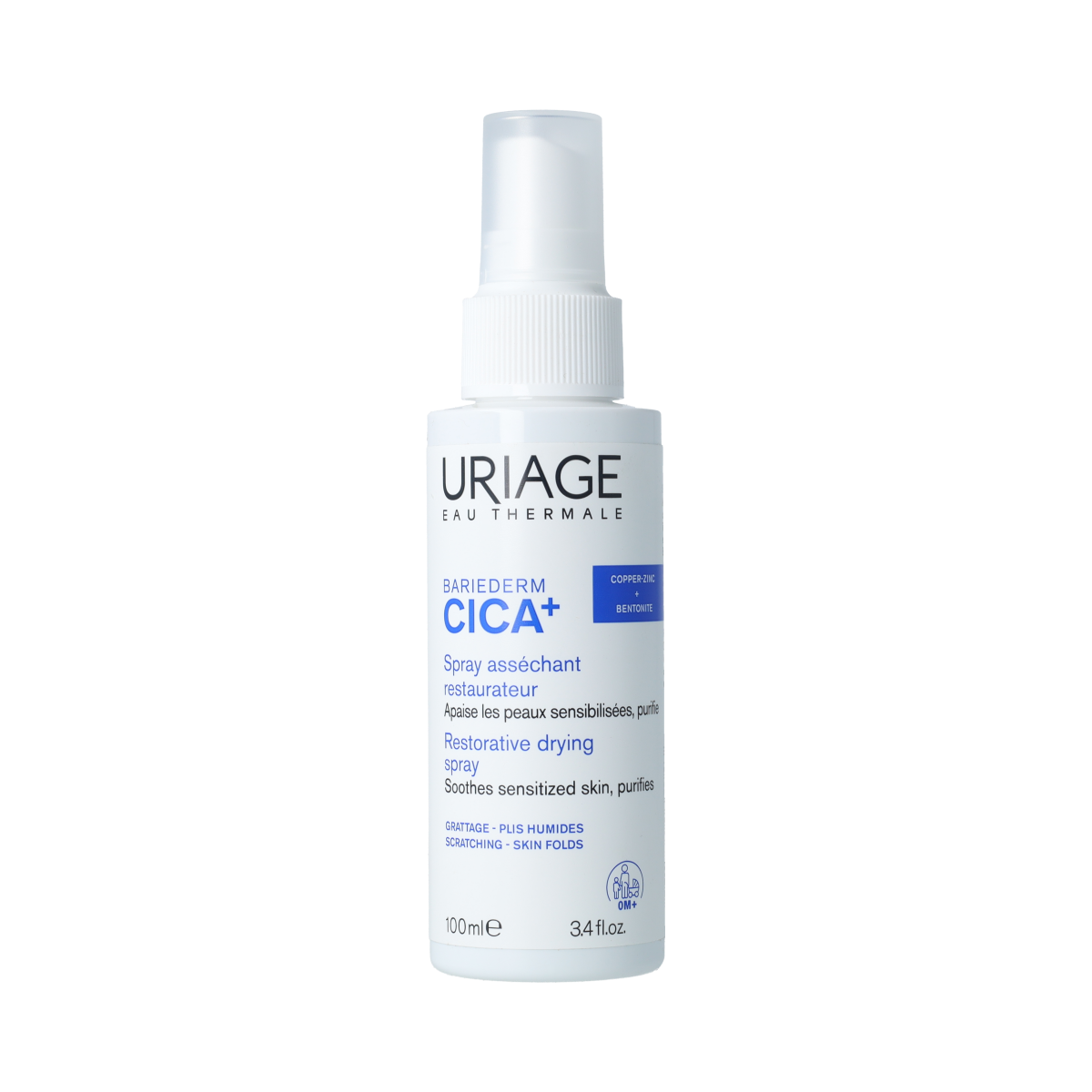 Uriage BARIEDERM CICA+ HERSTELLENDE UITDROGENDE SPRAY 100.00 Milliliter
