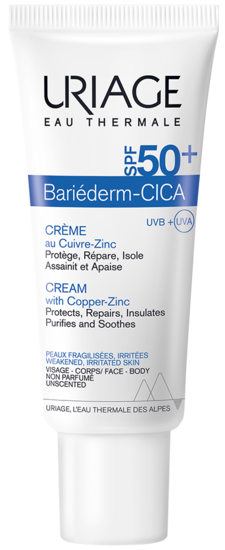 Uriage BARIÉDERM-CICA CRÈME SPF50+ AU CUIVRE-ZINC 40ML 40.00 Milliliter