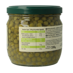 Primeal Doperwten extra fijn bio 330.00 Gram