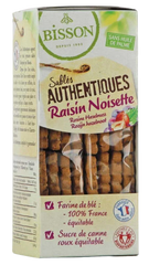Bisson Authentieke zandkoekjes met hazelnoot/rozijnen bio 175 Gram