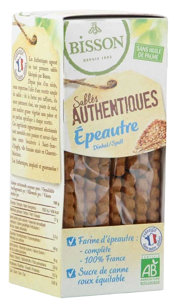 Bisson Authentieke spelt zandkoekjes bio 190 Gram