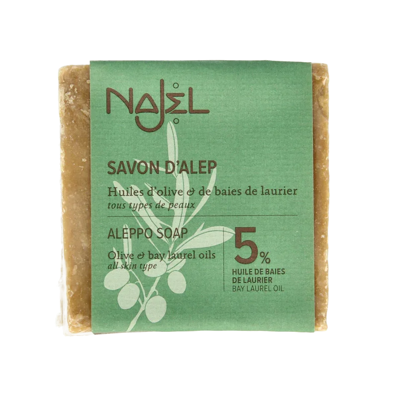 Najel Aleppo Aleppo olijf zeep 5% laurier 190.00 Gram