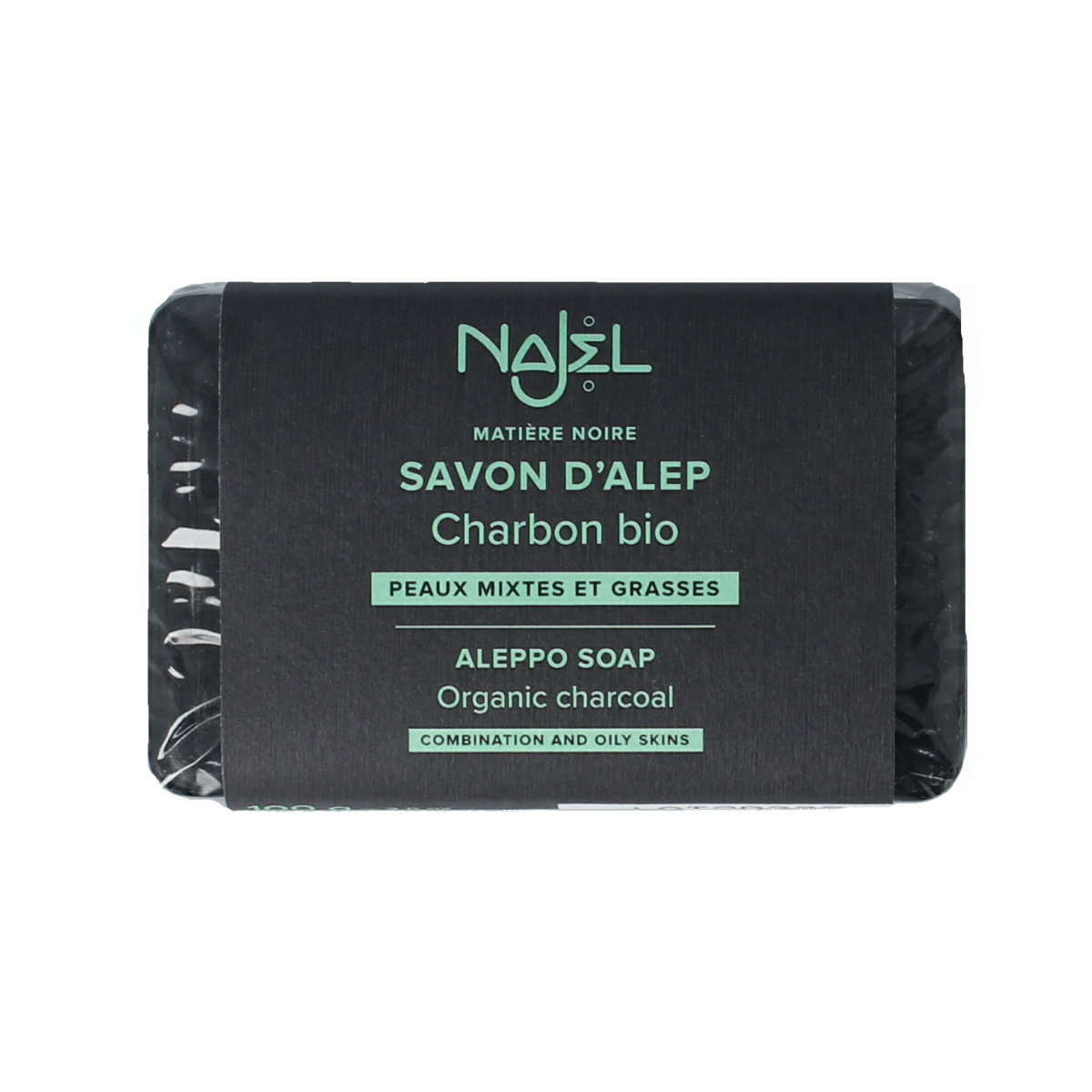 Najel Aleppo Aleppo olijfzeep met charcoal 100.00 Gram