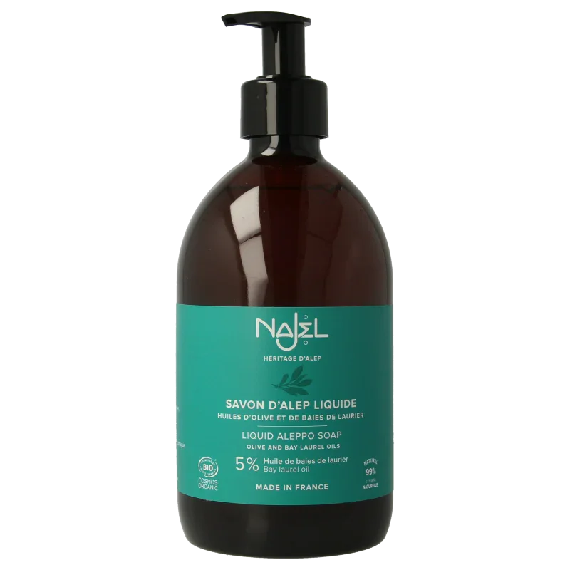 Najel Aleppo Aleppo zeep vloeibaar pompflacon 500 Milliliter