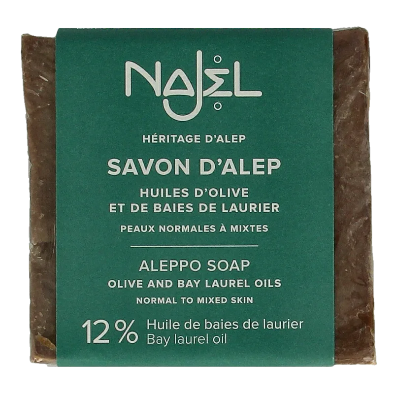 Najel Aleppo Aleppo zeep olijf olie 12% 200.00 Gram