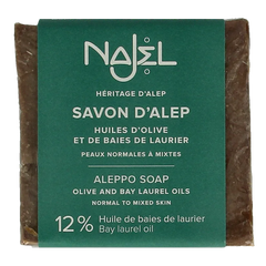 Najel Aleppo Aleppo zeep olijf olie 12% 200.00 Gram