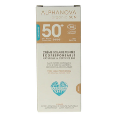 Alphanova Sun Sun getinte zonnebrand tegen zonne allergie SPF50 50 Gram
