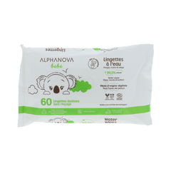 Alphanova Bebe Water Wipes Face & Hands & Bottom 60.00 Stuks