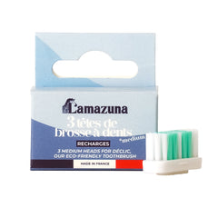 Lamazuna Set of 3 toothbrush heads medium 1 Stuks