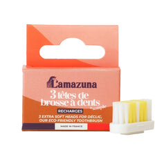 Lamazuna Set of 3 toothbrush heads soft S 1 Set