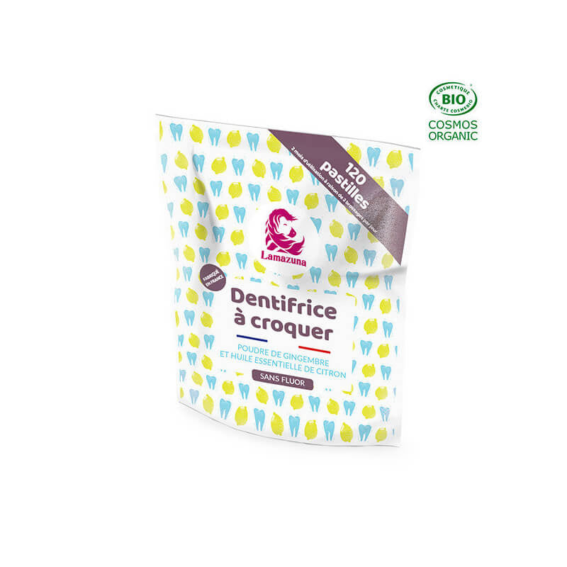 Lamazuna Toothpaste tabs ginger lemon bio 30.00 Gram