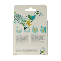 Lady Green Konjac gezichtsspons crushed walnut 1 Stuks