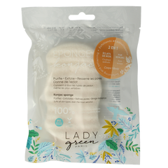 Lady Green Konjac lichaamsspons crushed walnut 1 Stuks