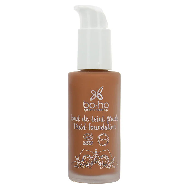 Boho green makeup Liquid foundation 07 caramel brun 30 Milliliter