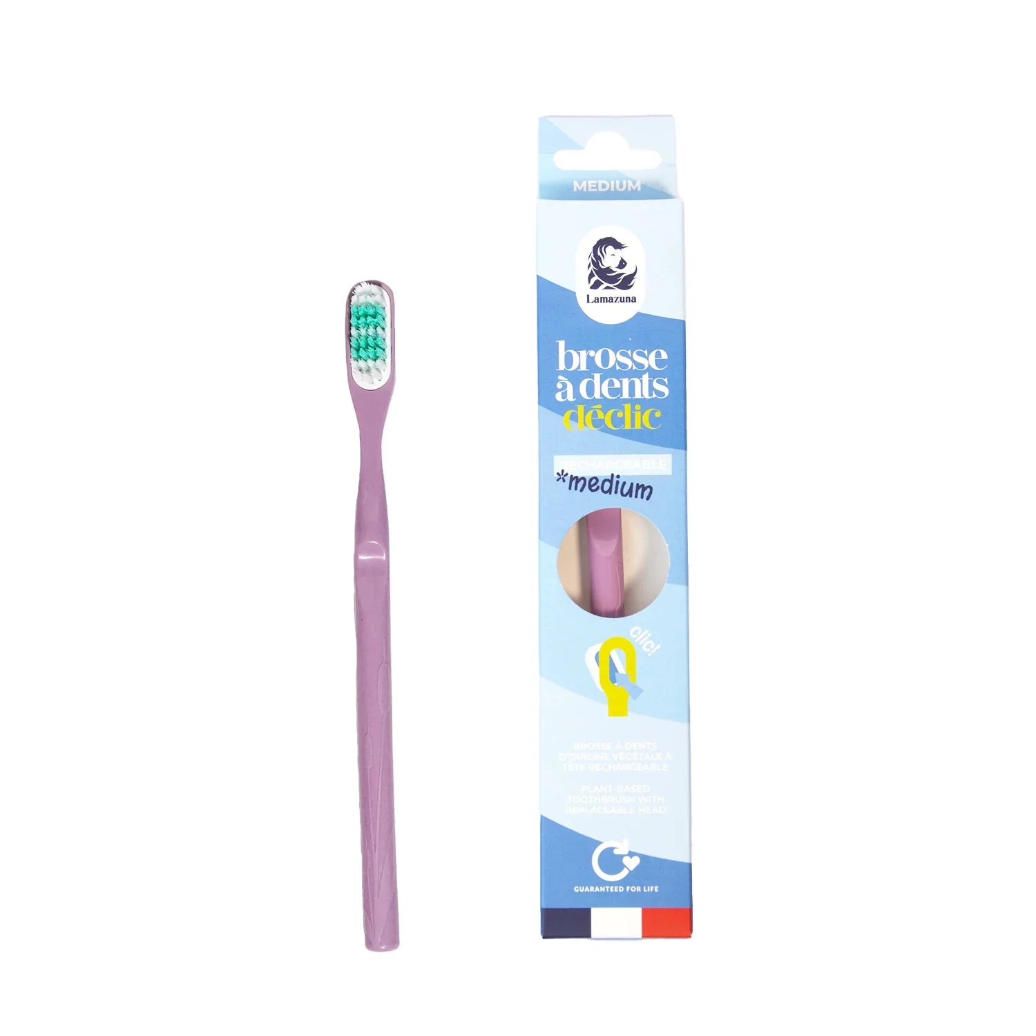 Lamazuna Toothbrush medium lilac 1 Stuks