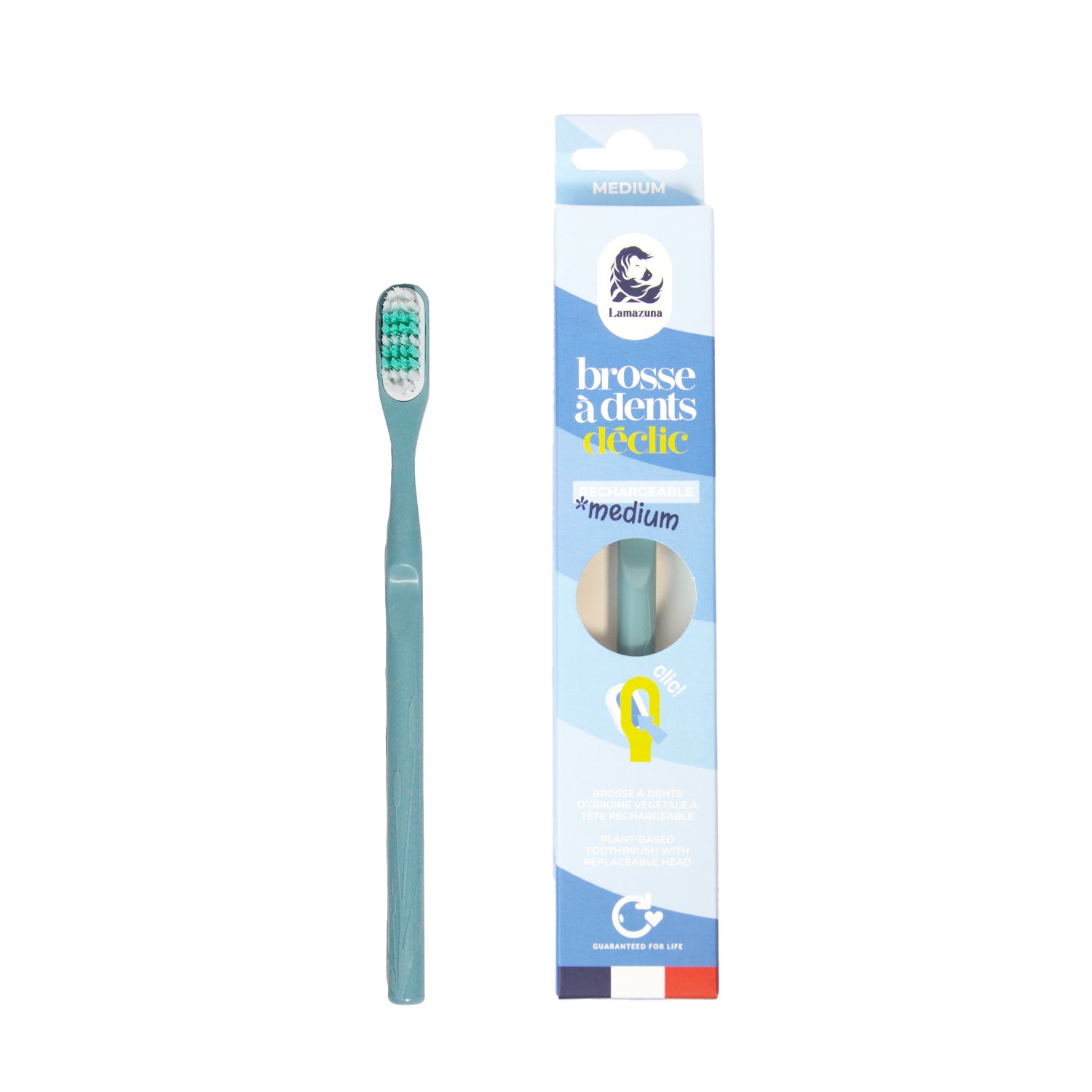 Lamazuna Toothbrush medium storm blue 1 Stuks