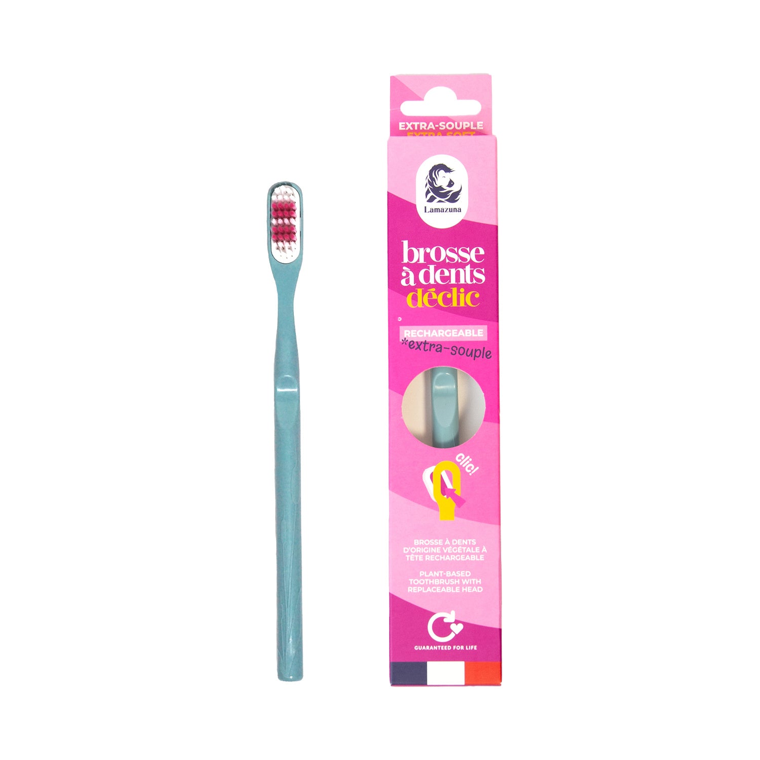 Lamazuna Toothbrush extra soft storm blue 1 Stuks