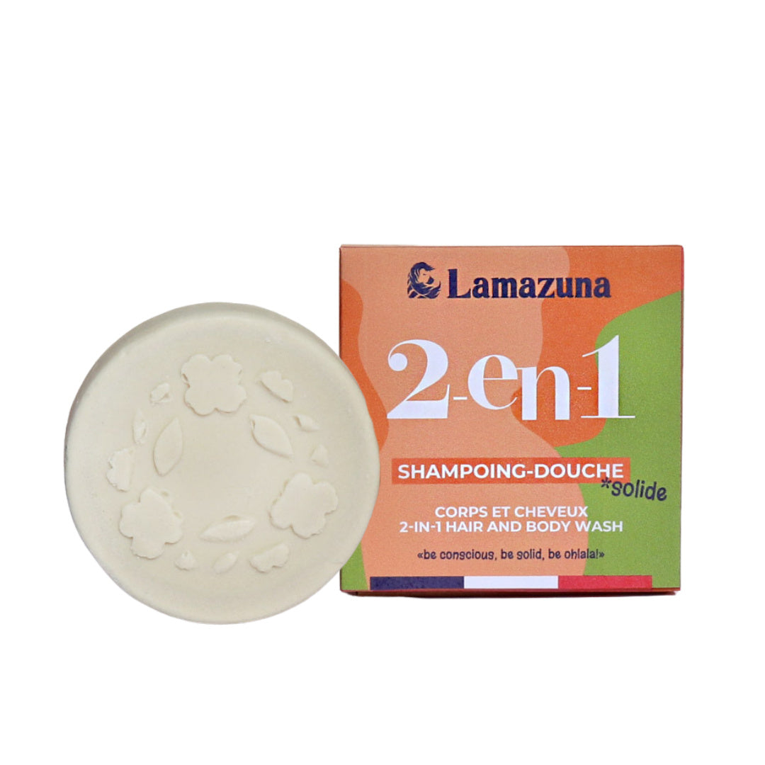 Lamazuna 2 In 1 Hair and body wash bar 70 Gram