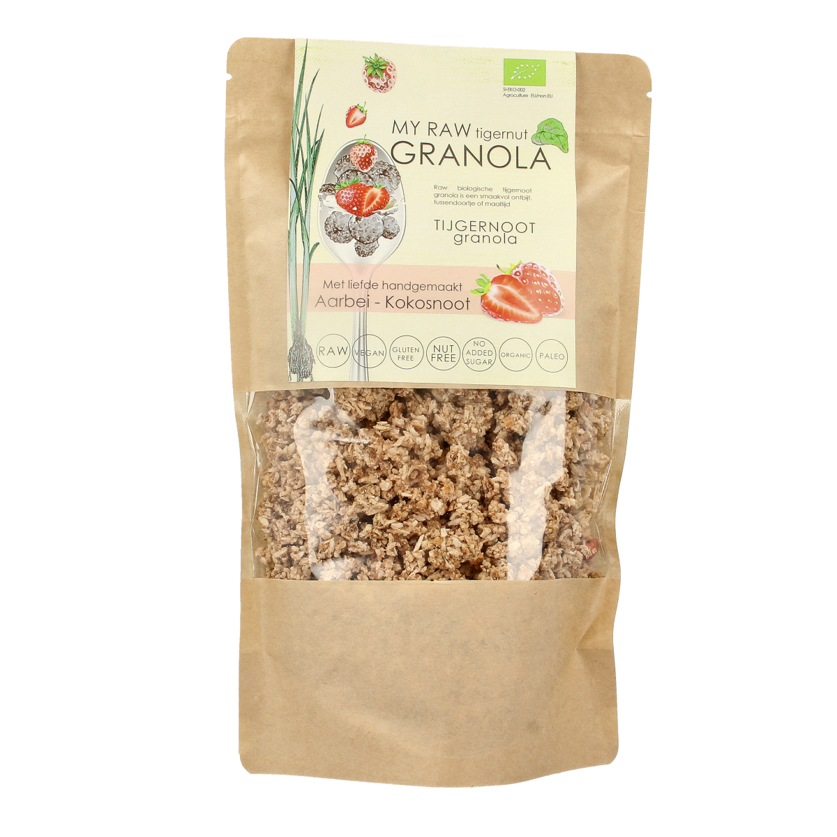Vitiv Tijgernoot granola aardbei/kokosnoot bio 230.00 Gram