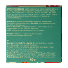 Tinktura Shampoo bar 2-in-1 shampoo/conditioner 1.00 Stuks