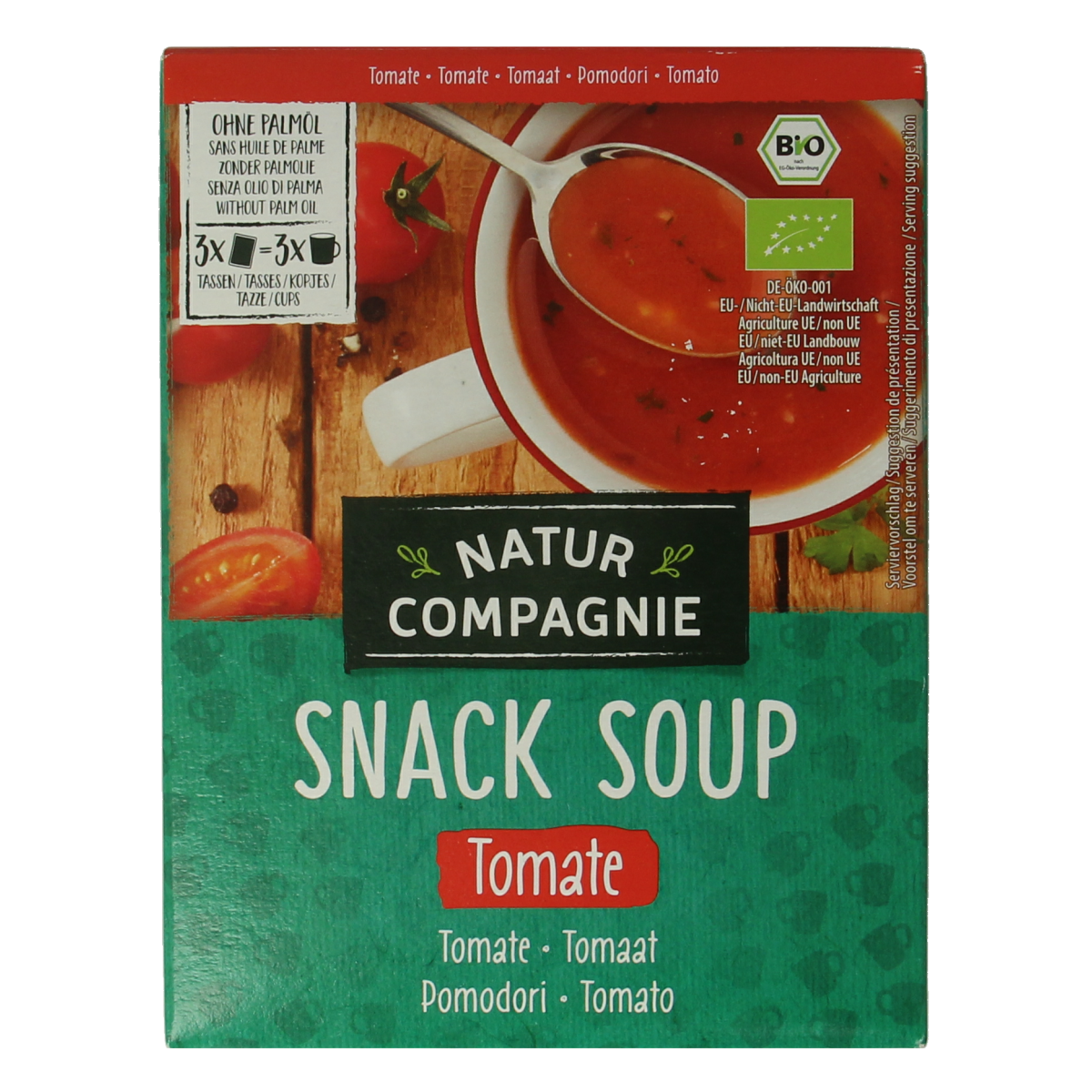 Natur Compagnie Fixe tasse instant soep tomaat bio 60.00 Gram