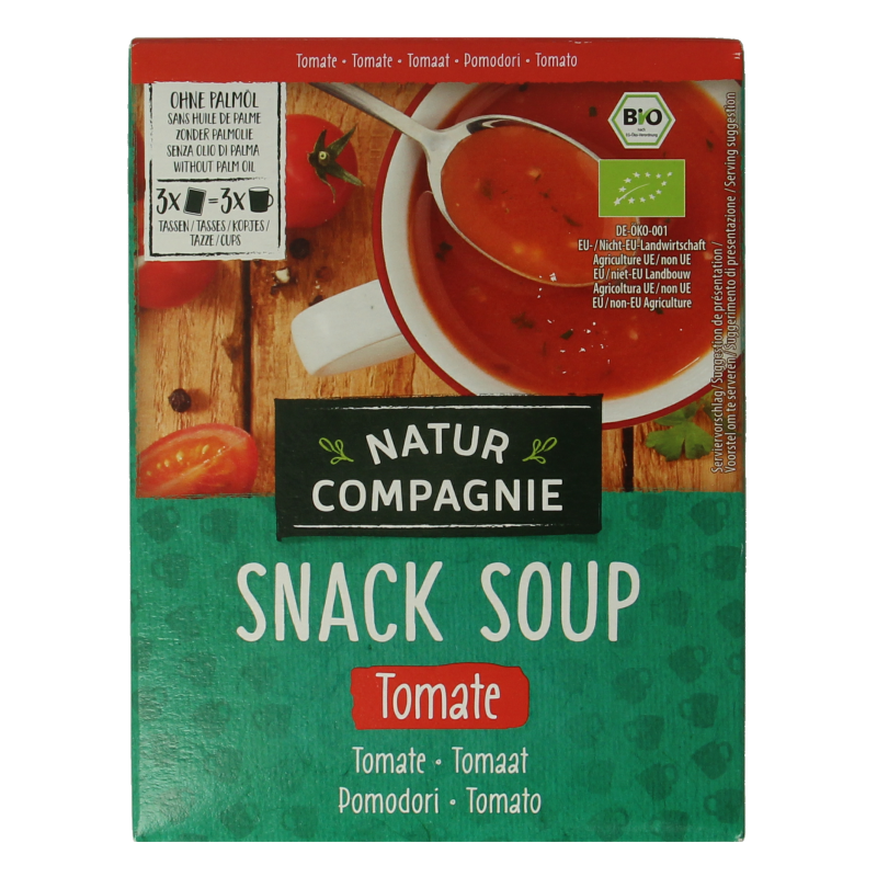 Natur Compagnie Fixe tasse instant soep tomaat bio 60 Gram