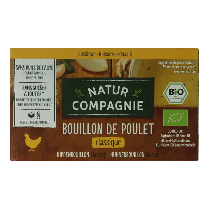 Natur Compagnie Kippenbouillon 8 blokjes bio 88 Gram