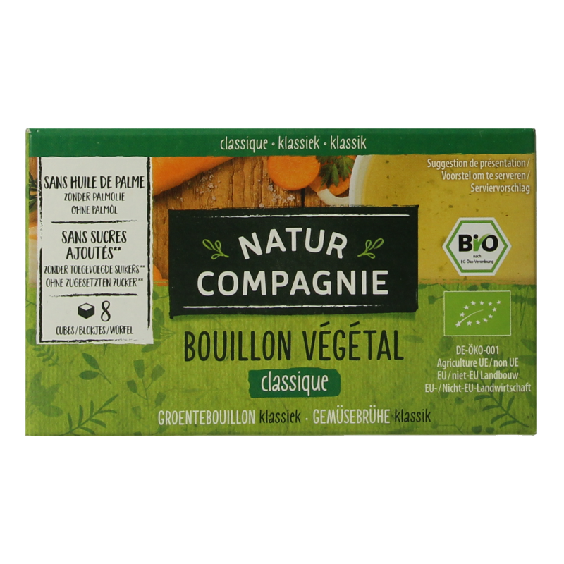 Natur Compagnie Groentebouillonblokjes met zout bio 84.00 Gram