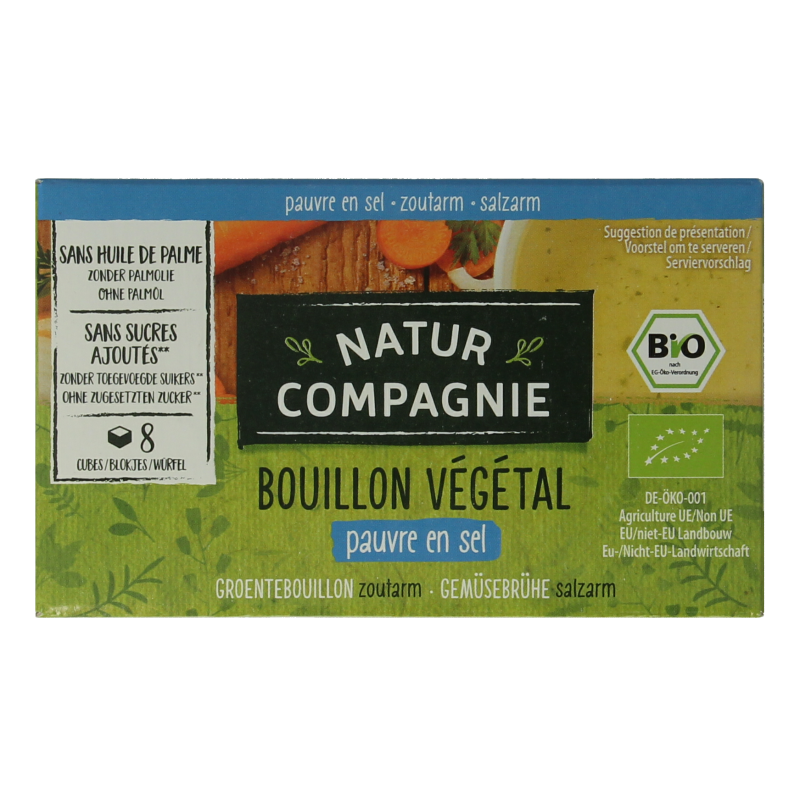 Natur Compagnie Groentebouillon zonder zout bio 68.00 Gram