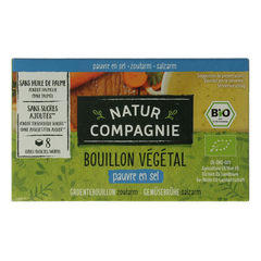 Natur Compagnie Groentebouillon zonder zout bio 68 Gram