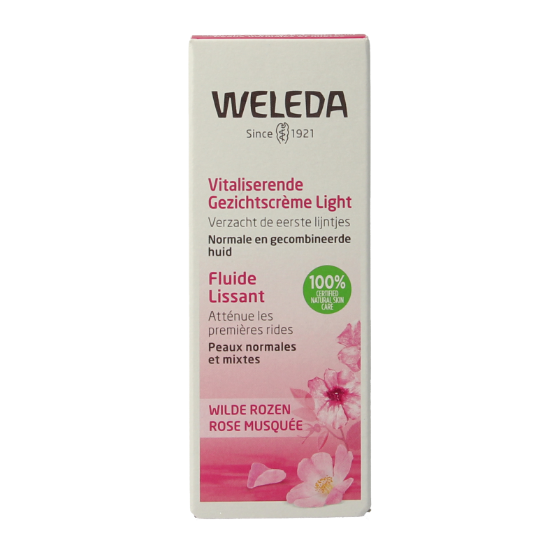 Weleda Wilde rozen vitaliserende gezichtscreme light 30 Milliliter