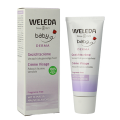 Weleda Baby witte malva sensitive gezichtscreme 50 Milliliter