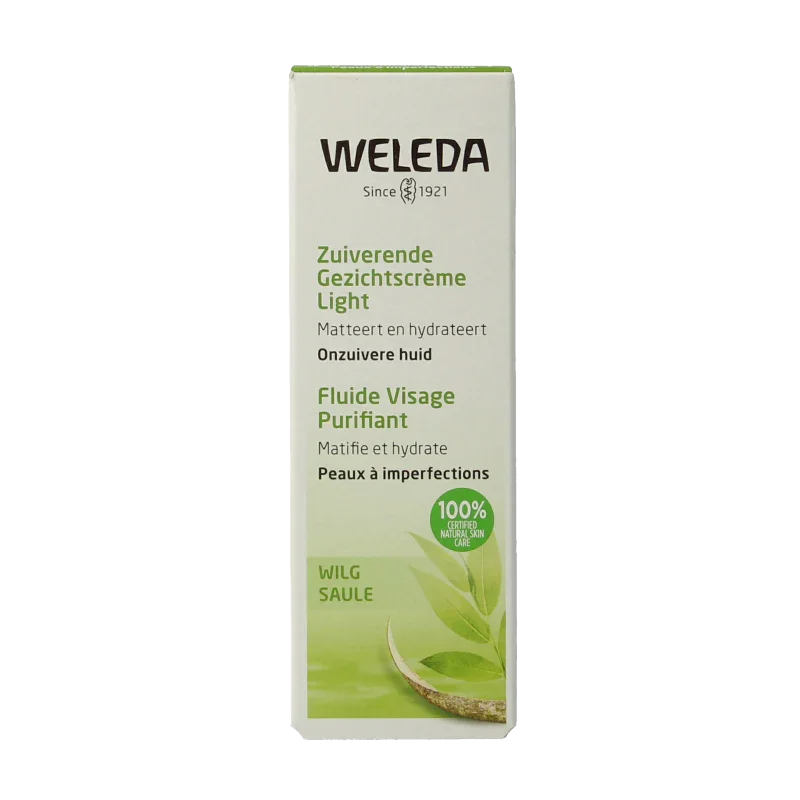 Weleda Wilg zuiverende gezichtscreme light 30 Milliliter