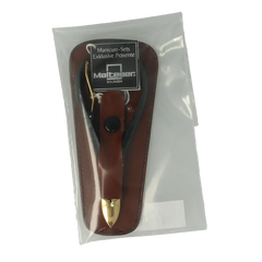 Malteser Nageltang 10cm met luxe bruin leren hoes 1 Stuks