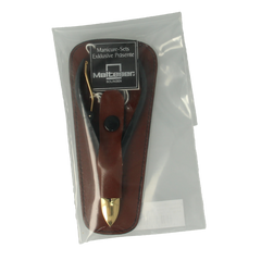 Malteser Nageltang 10cm met luxe bruin leren hoes 1.00 Stuks