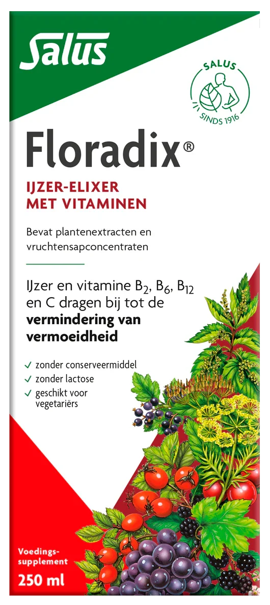 Salus Floradix ijzer elixer 250 Milliliter