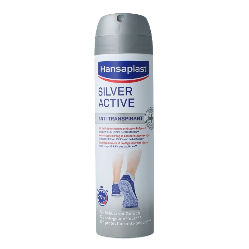 Hansaplast Silver active voet deodorant 150 Milliliter