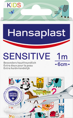 Hansaplast Sensitive kids 1m x 6cm 1.00 Stuks