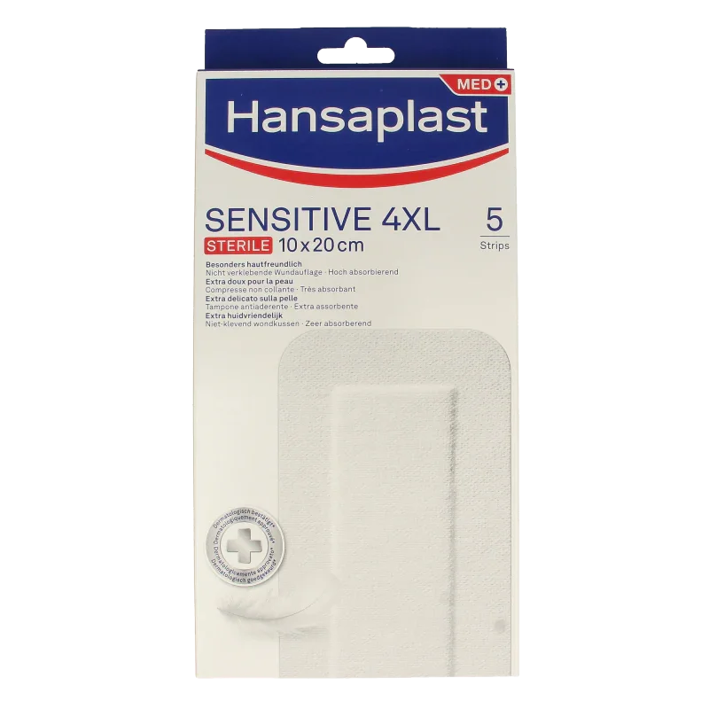 Hansaplast Pleisters sensitive 4XL 5 Stuks