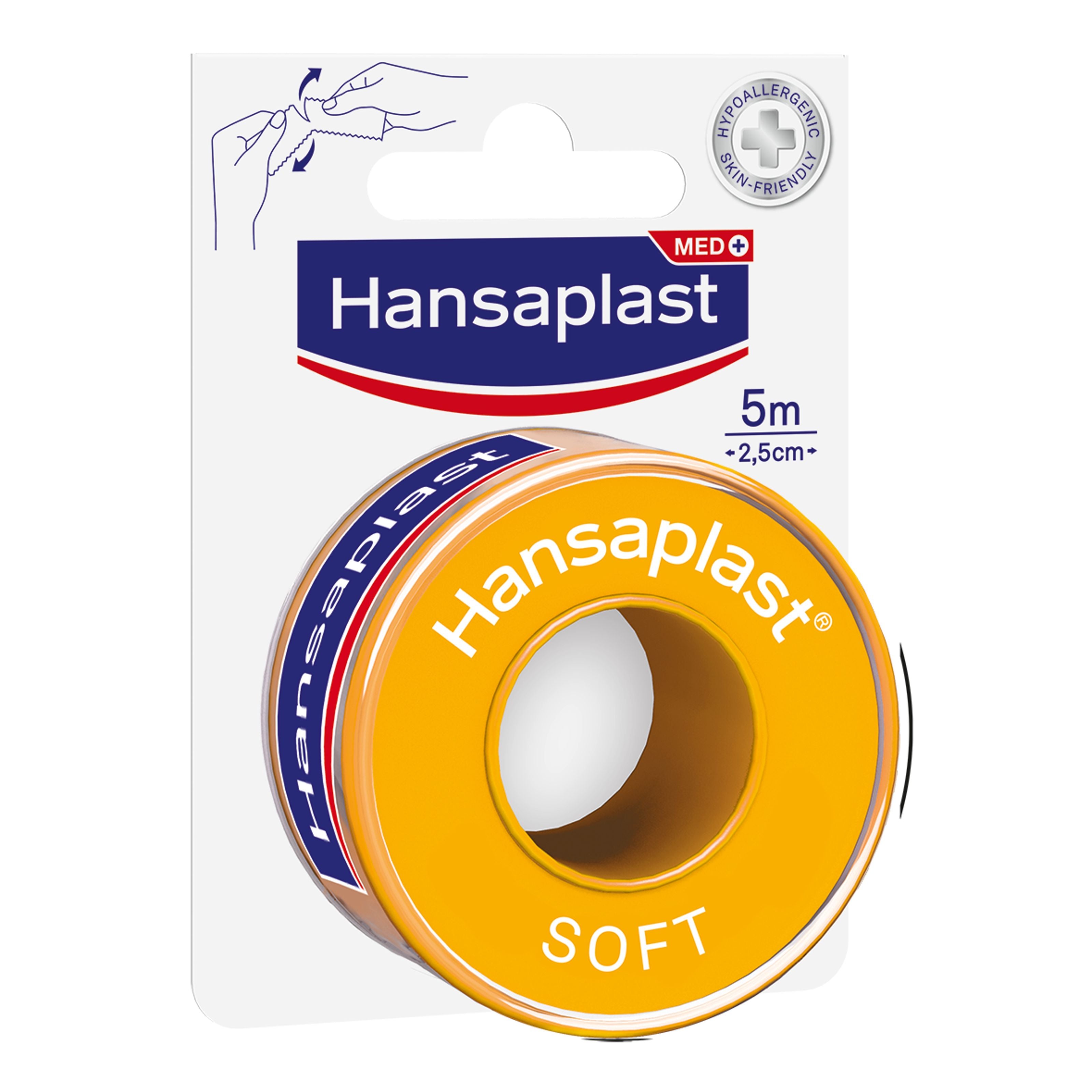 Hansaplast Hechtpleister soft 5m x 2.5cm 1.00 Stuks
