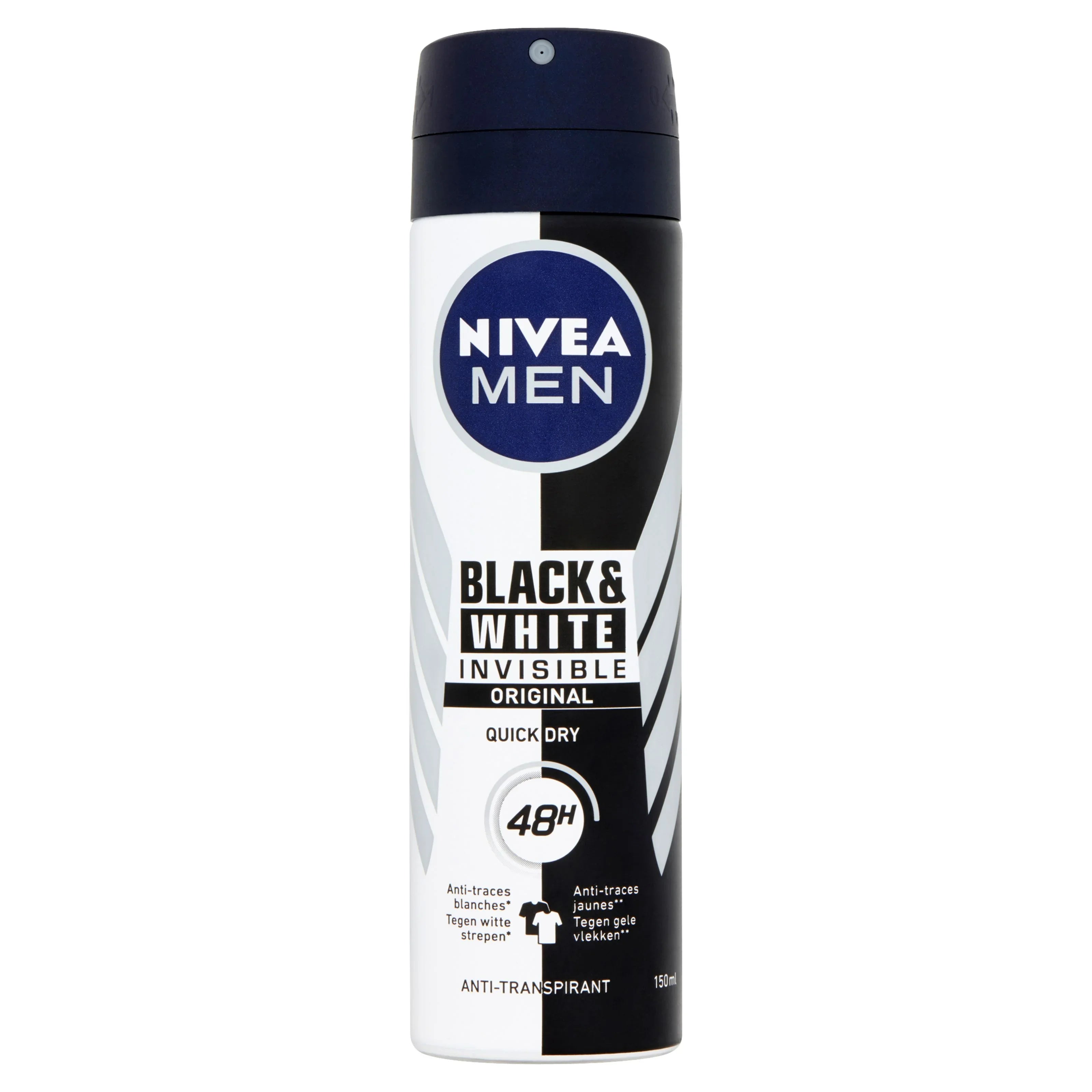 Nivea Men deodorant spray invisible black & white 150.00 Milliliter