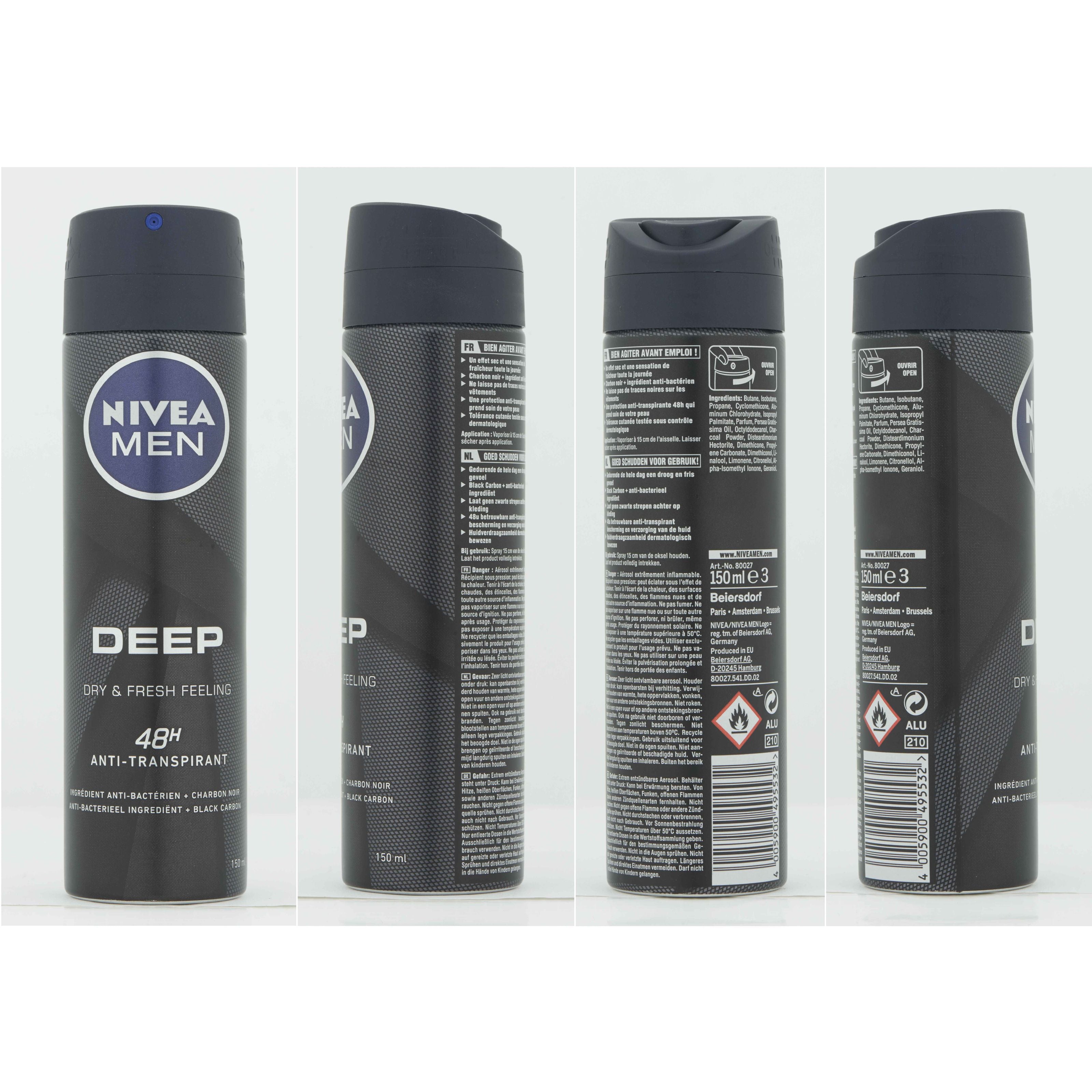 Nivea Men deodorant deep spray 150.00 Milliliter