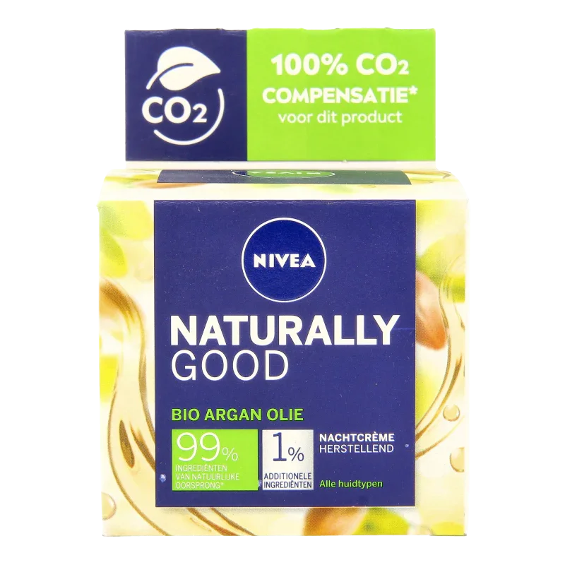 Nivea Naturally pure nightcream sensitive skin 50 Milliliter