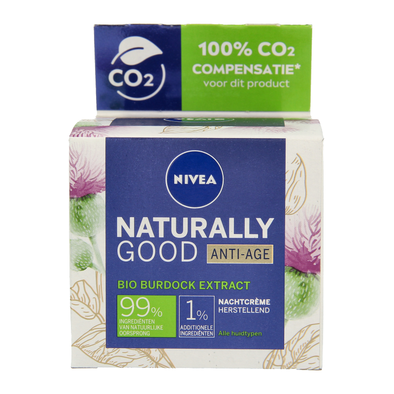 Nivea Naturally good nachtcreme anti-age 50 Milliliter