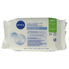 Nivea 3-in-1 verzorgende micellair reindoek 25.00 Stuks