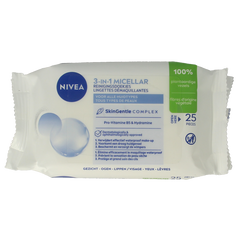 Nivea 3-in-1 verzorgende micellair reindoek 25 Stuks
