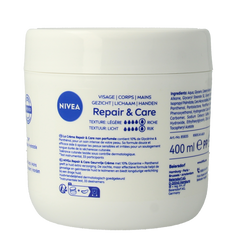 Nivea Repair & care bodycreme fragrance free sensitive 400 Milliliter